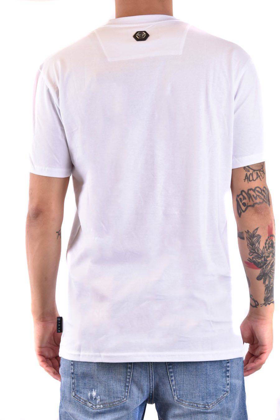 PHILIPP PLEIN  T-Shirt Bianca in Cotone Philipp Plein Uomo Offerta temporanea