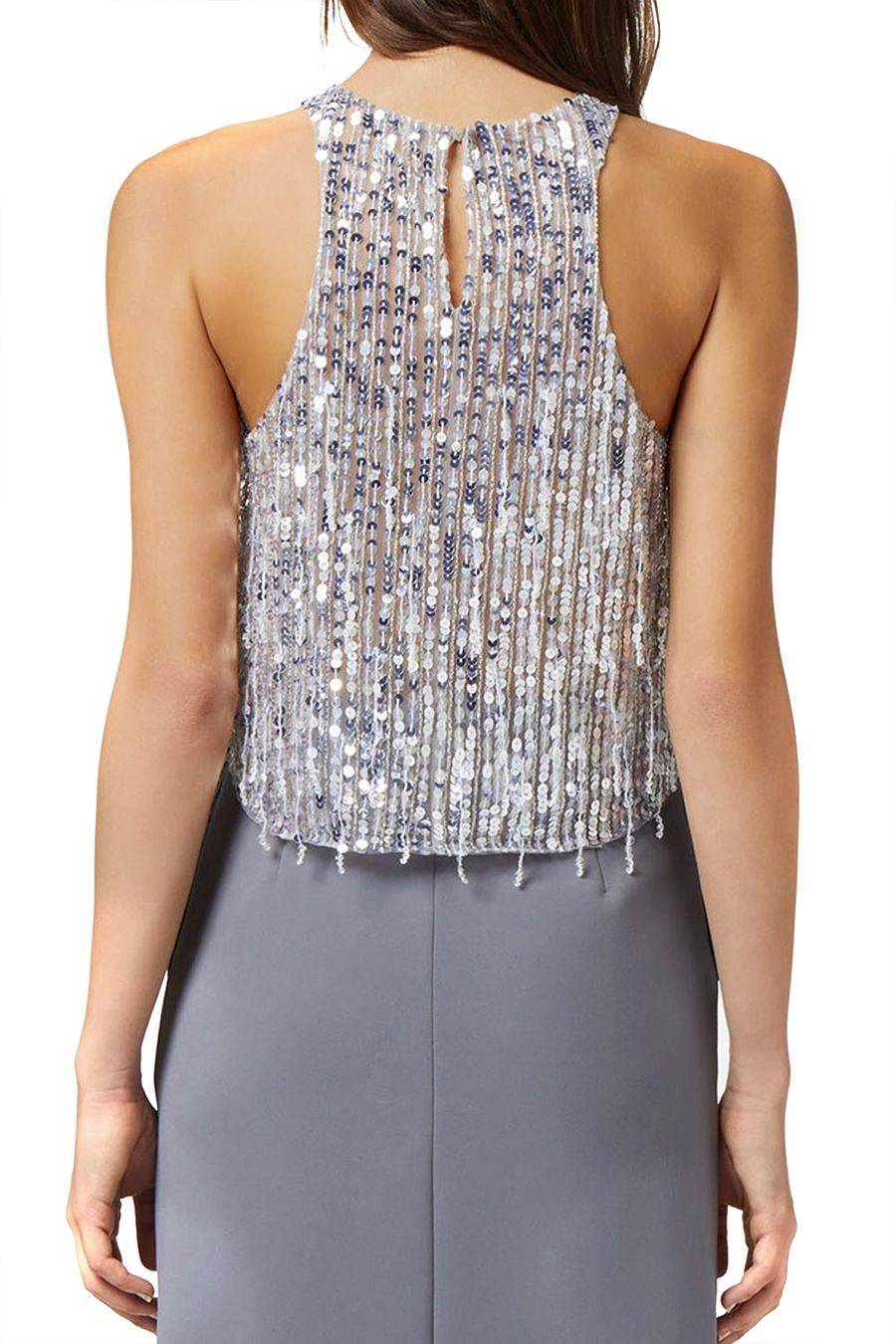 ELISABETTA FRANCHI  Blusa Argento Elisabetta Franchi - Top Poliestere Donna 100% Comprane uno, ottenene uno gratis