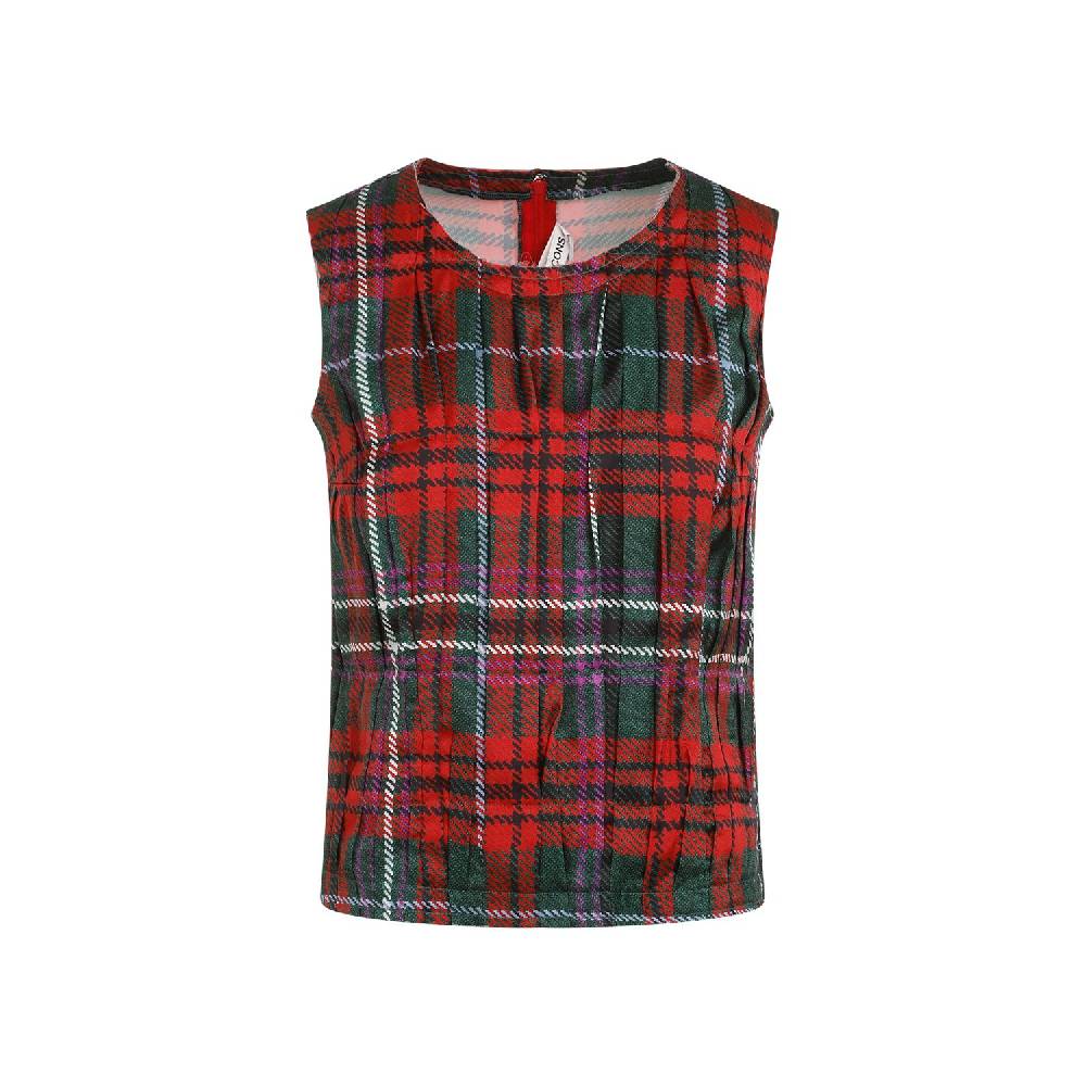 COMME DES GARÇONS  Top Senza Maniche Pieghe Tartan Comme Des Garçons Offerte speciali