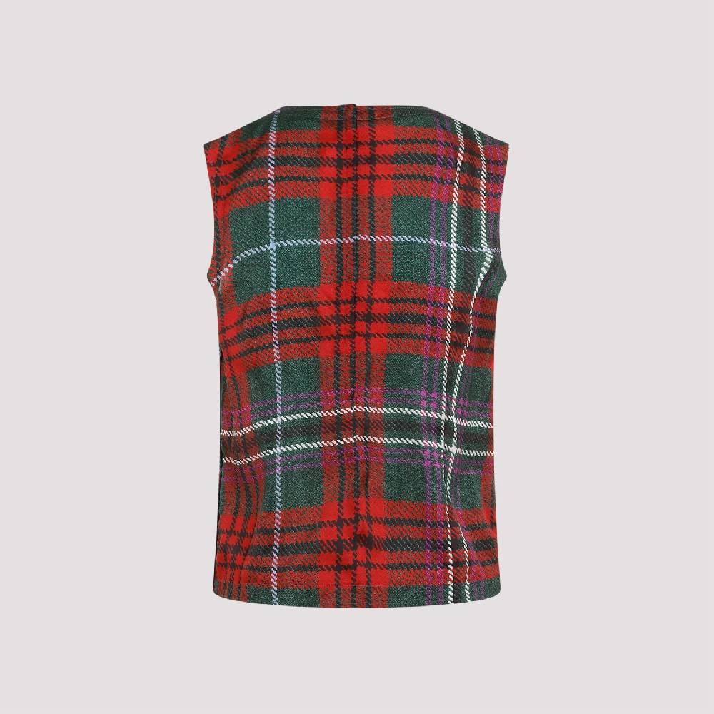 COMME DES GARÇONS  Top Senza Maniche Pieghe Tartan Comme Des Garçons Offerte speciali