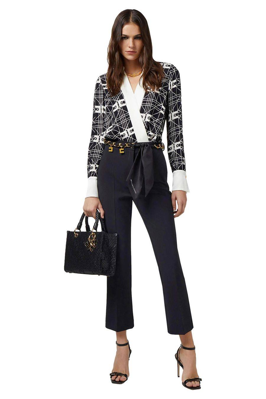 ELISABETTA FRANCHI  Camicetta Multicolore in Seta Elisabetta Franchi da Donna Prezzo basso