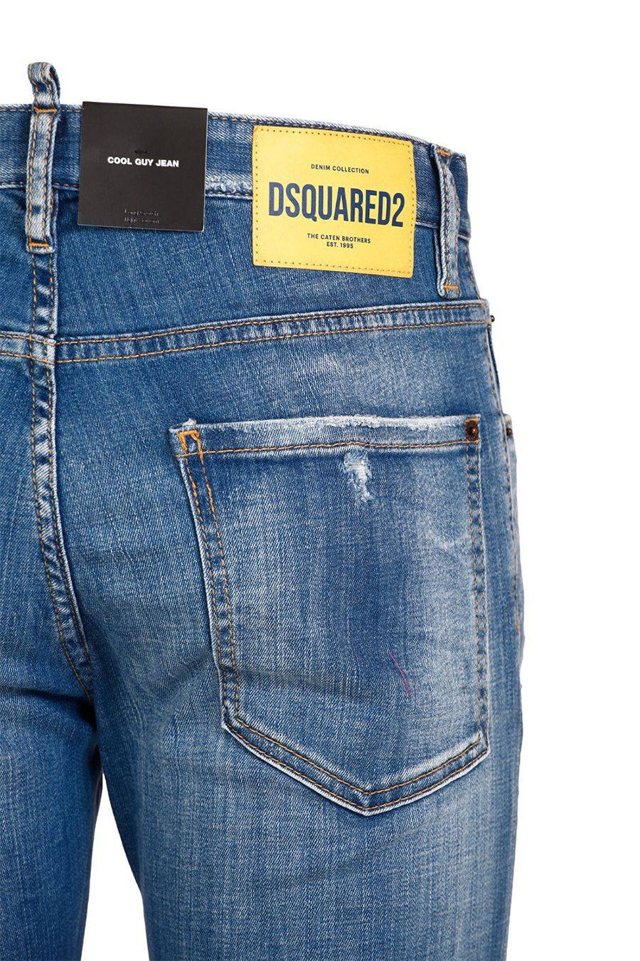 DSQUARED2  Jeans Slim Fit Blu in Cotone Elasticizzato DSQUARED2 da Uomo Super Saving Price