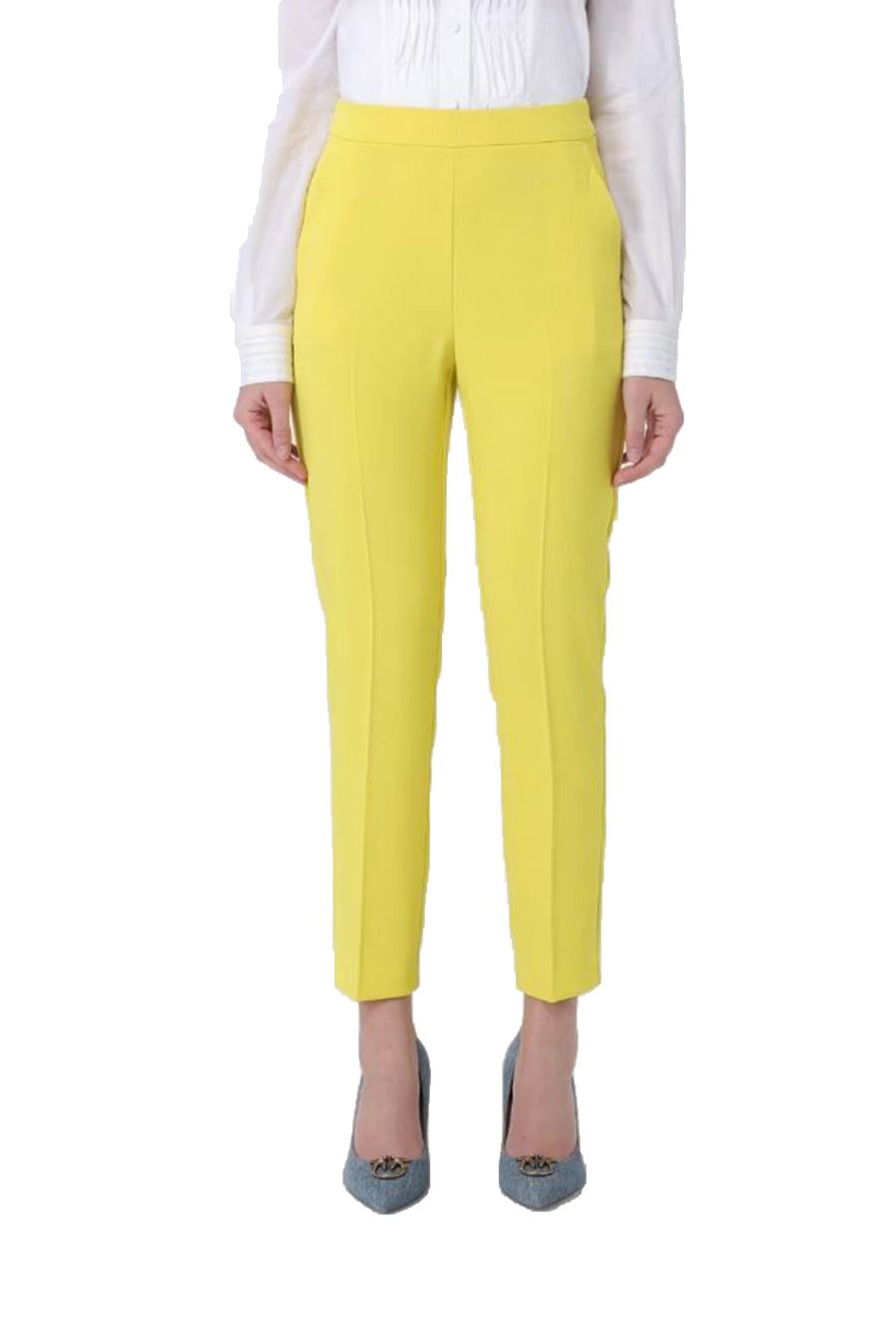 PINKO  Pantaloni Gialli da Donna PINKO - Mix di Acetato e Poliestere Offerta settimanale