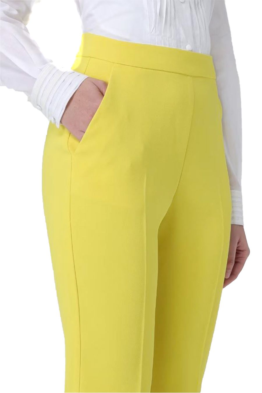 PINKO  Pantaloni Gialli da Donna PINKO - Mix di Acetato e Poliestere Offerta settimanale