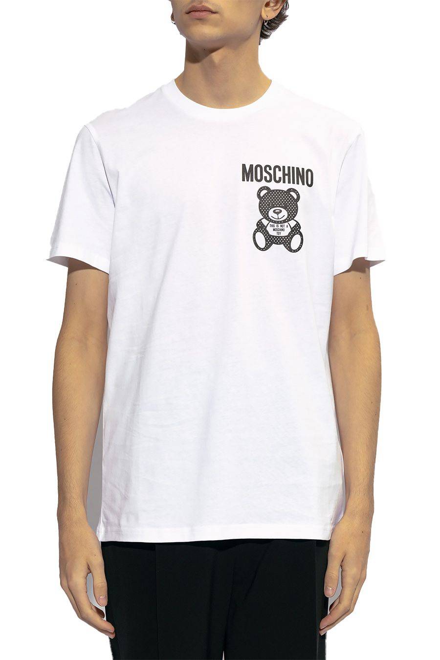MOSCHINO  T-Shirt Cotone Bianco Moschino V0729 20411001 Uomo Ritorno libero