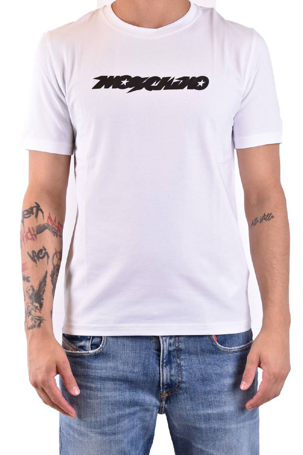 MOSCHINO  T-Shirt MOSCHINO Bianca 100% Cotone da Uomo A0718 Ultimi due giorni