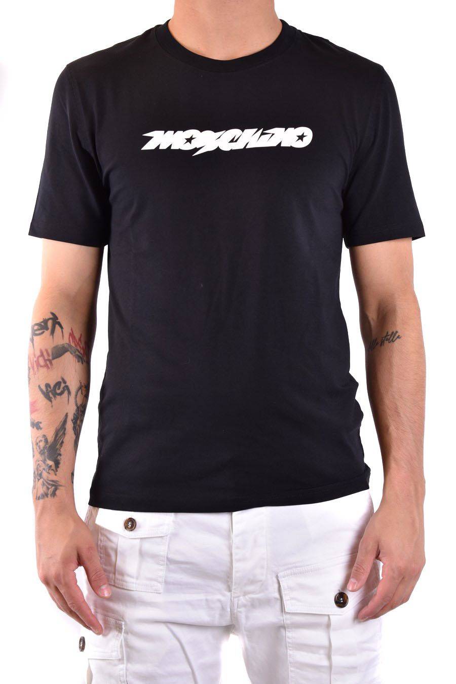 MOSCHINO  T-Shirt MOSCHINO Cotone Nero Uomo Fino al 50% di sconto