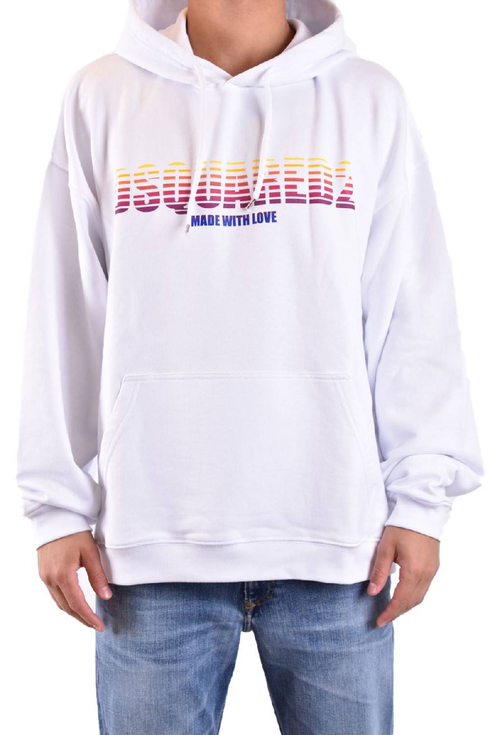 DSQUARED2  Felpa Uomo DSQUARED2 Cotone Bianco S71GU0655 S25551100 Offerta speciale della fabbrica