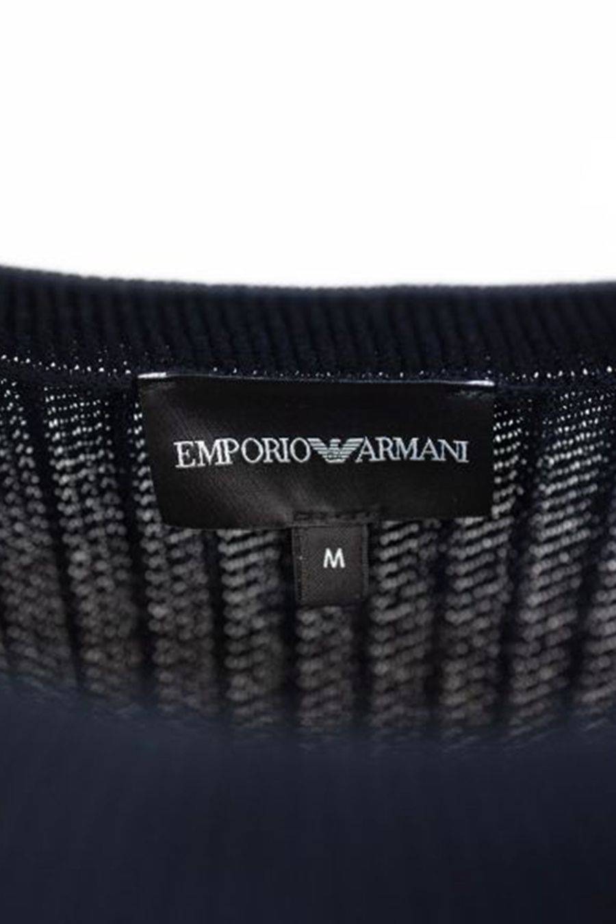 EMPORIO ARMANI  Maglione di Cotone Azzurro Cielo Emporio Armani Uomo Fino al 55% di sconto