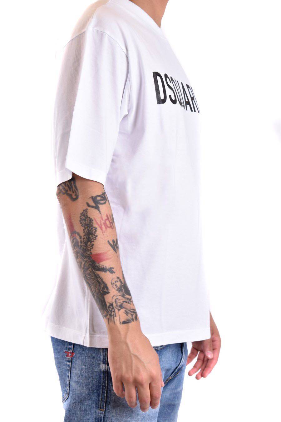 DSQUARED2  T-Shirt Uomo DSQUARED2 Cotone Bianco Trasporto libero internazionale