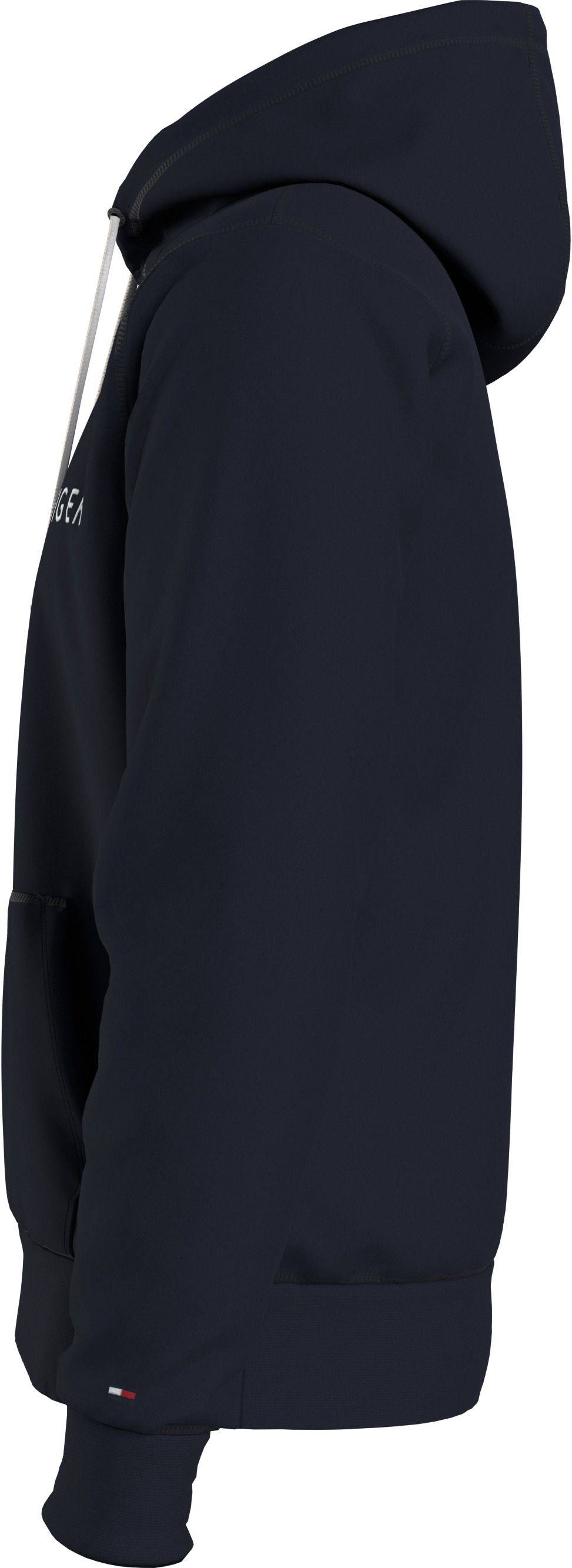 TOMMY HILFIGER  Felpa con Cappuccio Blu in Cotone Biologico Tommy Hilfiger Uomo Esporta salva