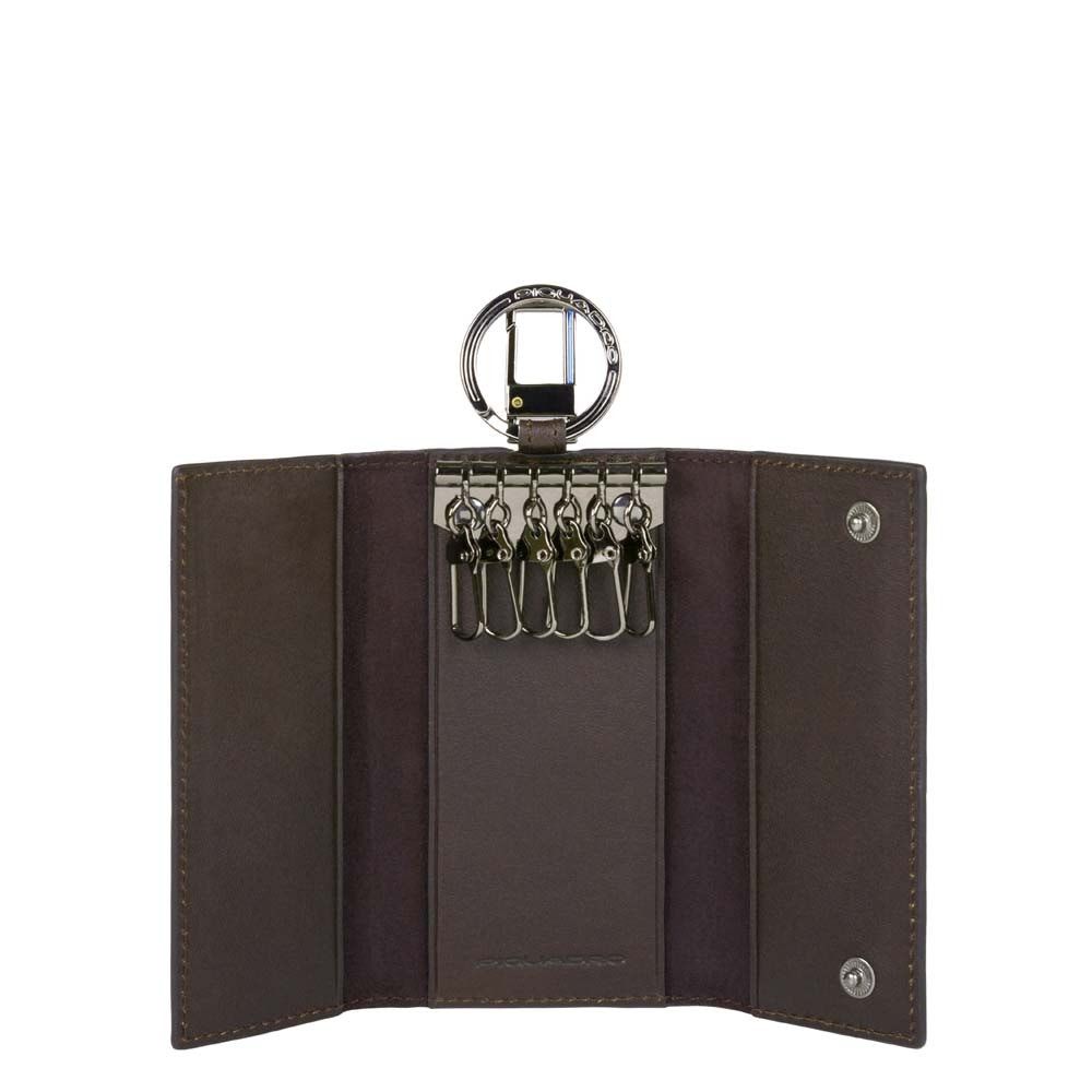 PIQUADRO  Portachiavi in Pelle Piquadro - Accessorio Unisex Marrone Duty-free