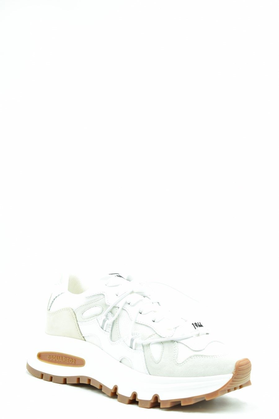 DSQUARED2  Sneakers Donna DSQUARED2 in Pelle Bianca Italia