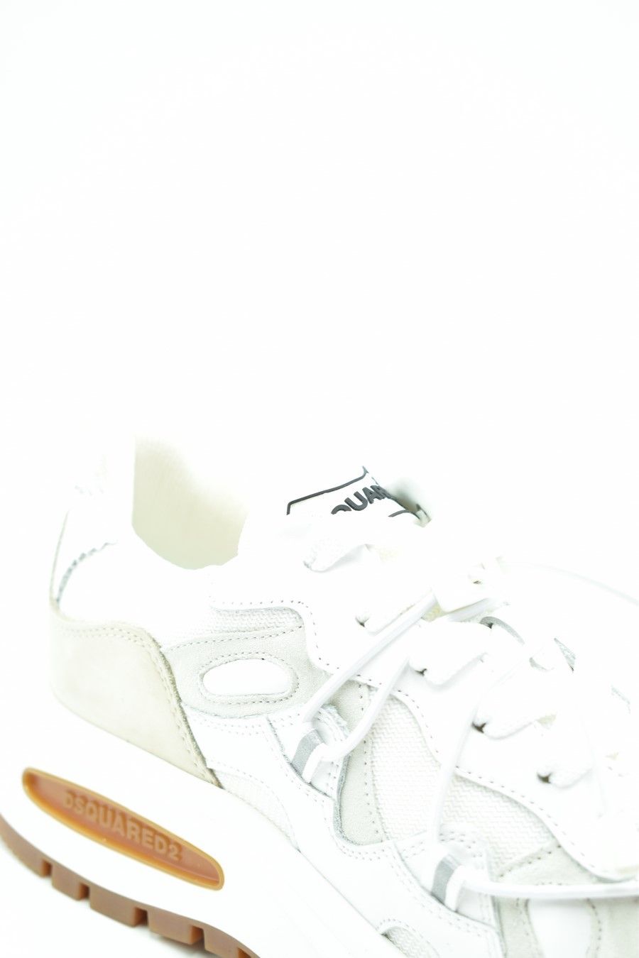 DSQUARED2  Sneakers Donna DSQUARED2 in Pelle Bianca Italia