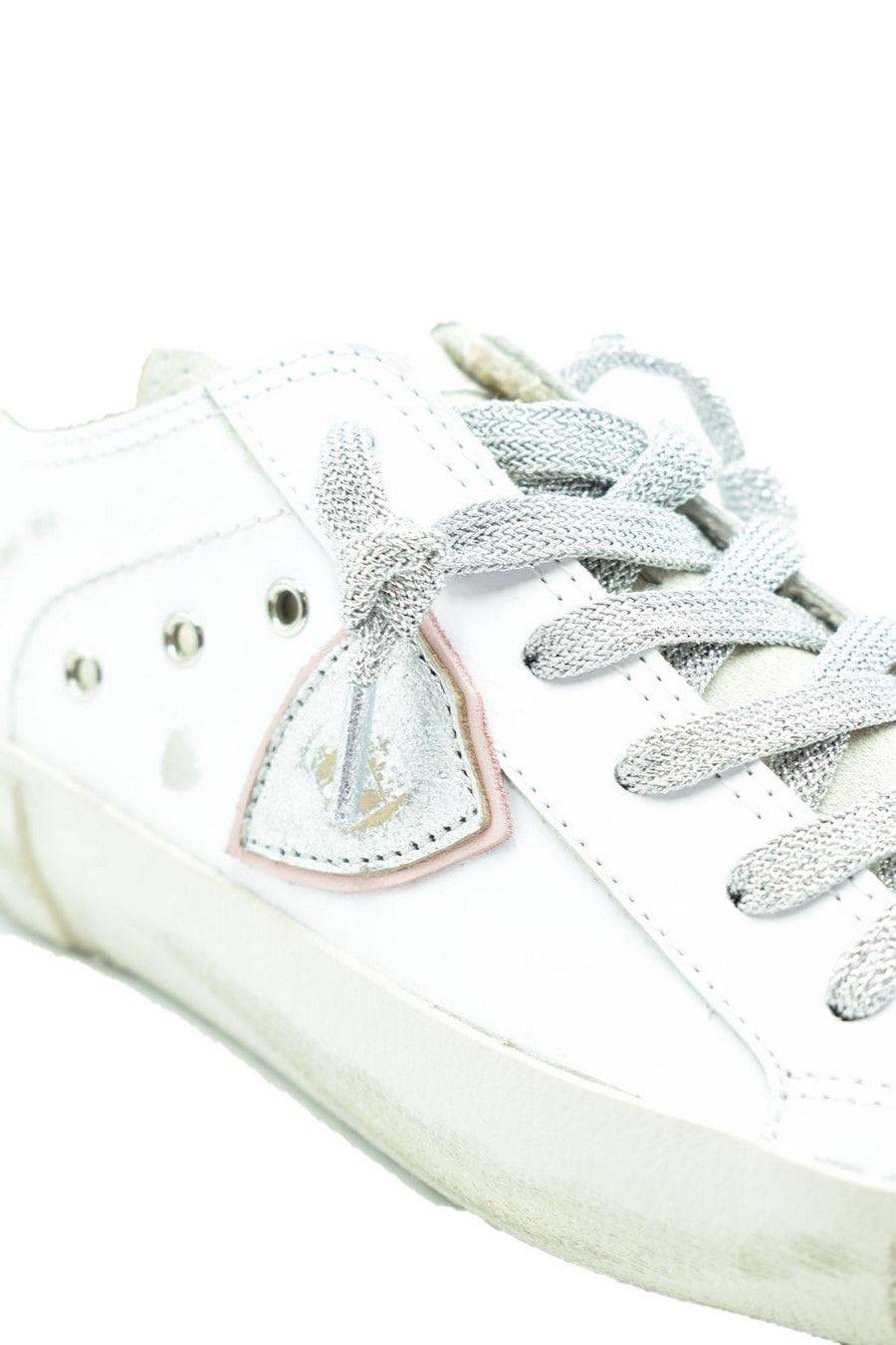 PHILIPPE MODEL  Sneakers in Pelle Bianca Philippe Model Donna PRLDVC01 In Linea