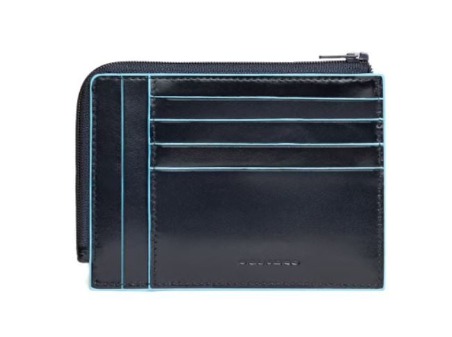 PIQUADRO  Portafoglio Unisex in Pelle Blu Piquadro Qualità Garantita