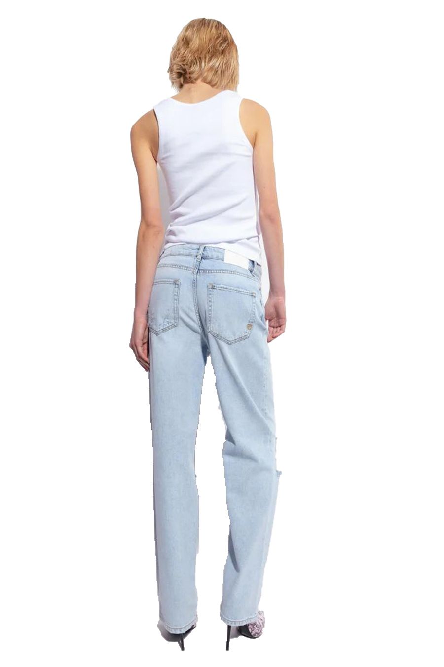 PINKO  Maglia PINKO in Cotone Elasticizzato Bianco - Top Donna Negozi Online