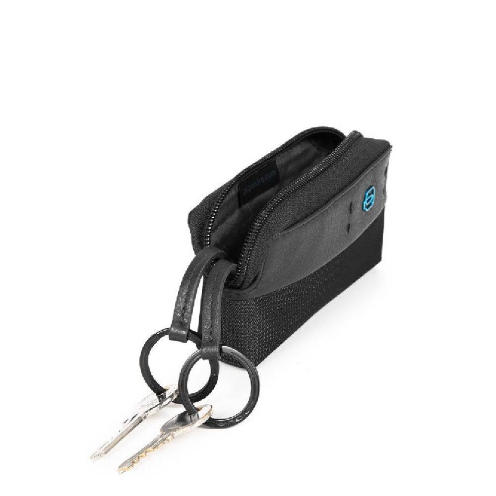 PIQUADRO  Portachiavi Piquadro Nero in Pelle - Accessorio Unisex Promozione Limitata
