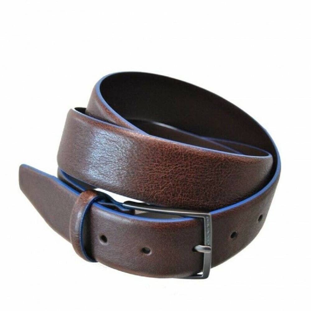 PIQUADRO  Cintura Piquadro Blue Square Special in Pelle Marrone Scuro da Uomo Sottocosto