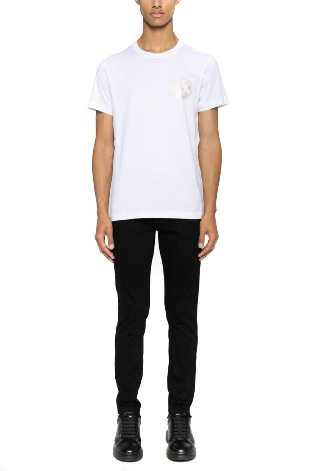 VERSACE JEANS COUTURE  T-Shirt Uomo Cotone Bianco Versace Jeans Couture Economico