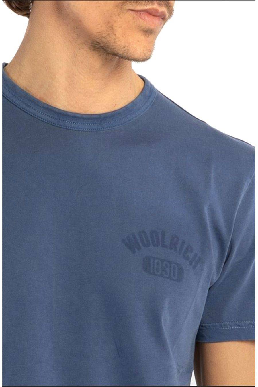 WOOLRICH  T-Shirt di Cotone Blu Woolrich da Uomo I Più Venduti