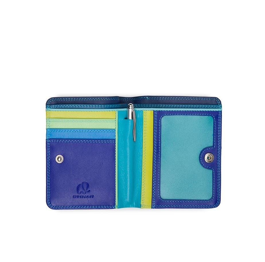 MYWALIT  Portafoglio in Pelle con Zip Medium Mywalit in Blu China Flash Sale
