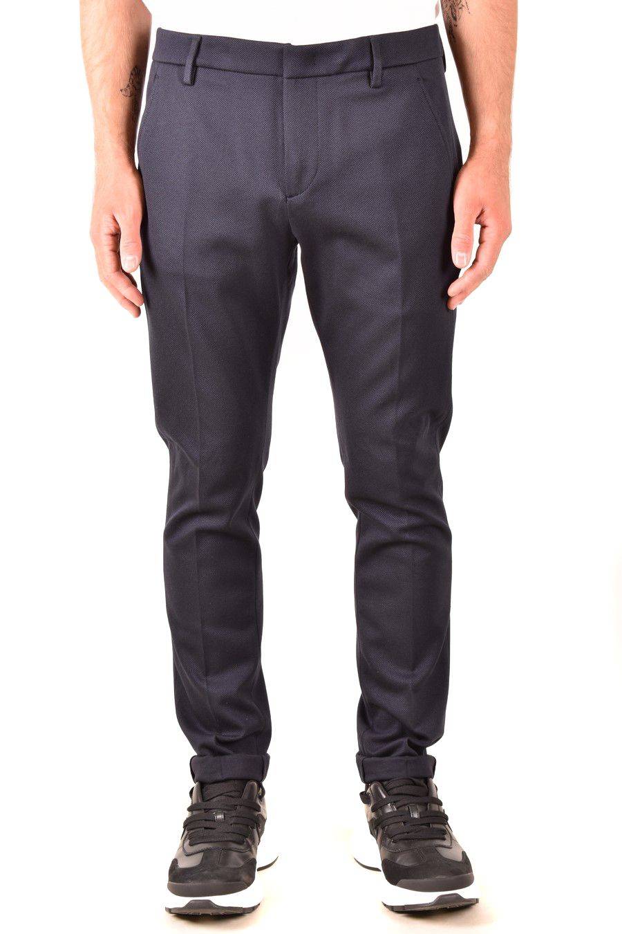 DONDUP  Pantaloni Uomo DONDUP Azzurro in Tessuto Elasticizzato Offerta Pasqua