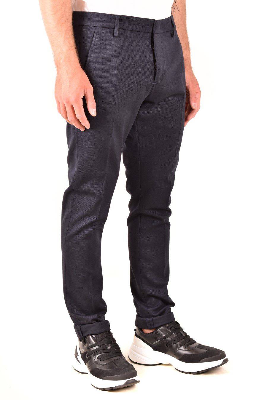 DONDUP  Pantaloni Uomo DONDUP Azzurro in Tessuto Elasticizzato Offerta Pasqua