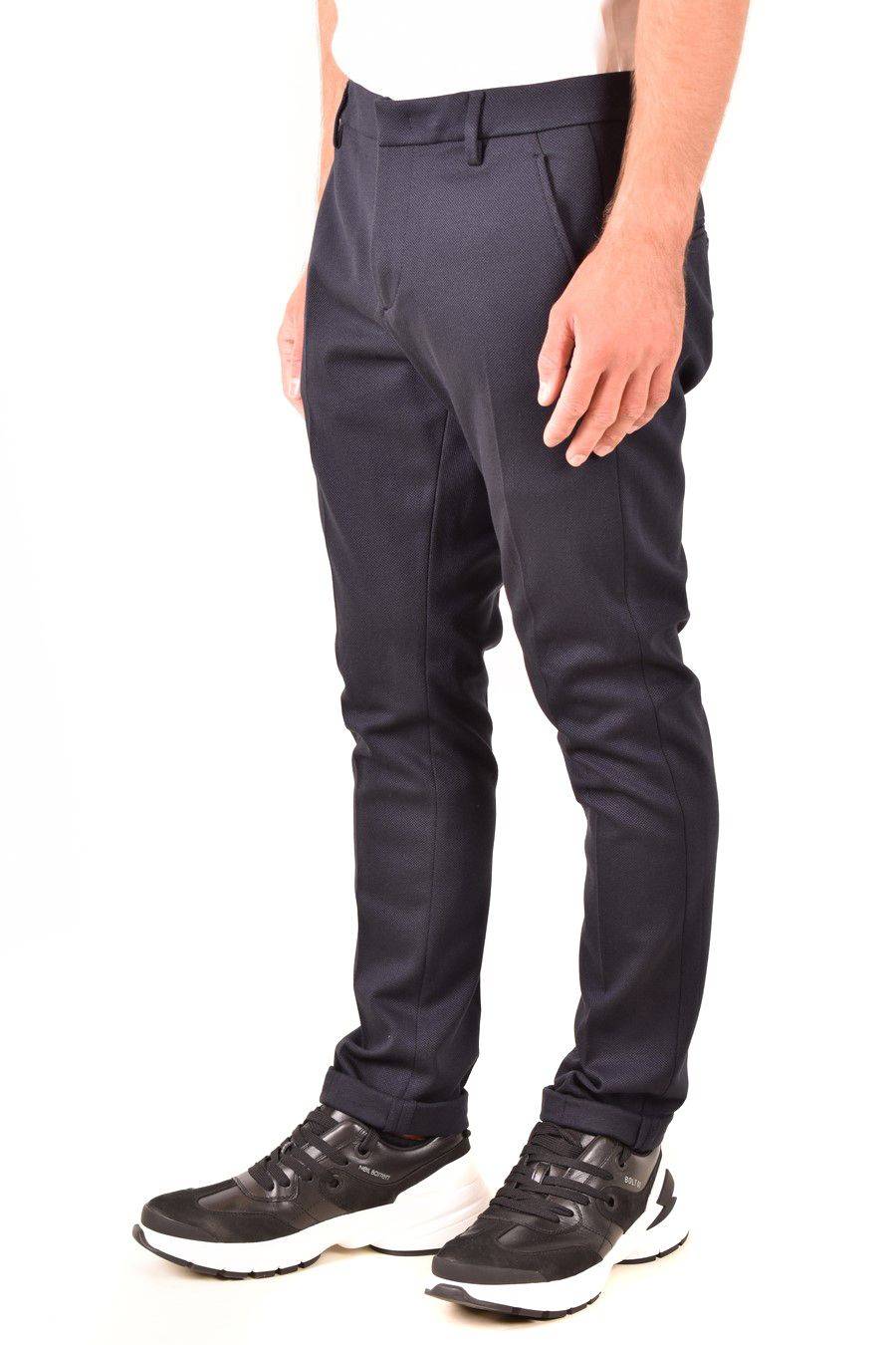 DONDUP  Pantaloni Uomo DONDUP Azzurro in Tessuto Elasticizzato Offerta Pasqua