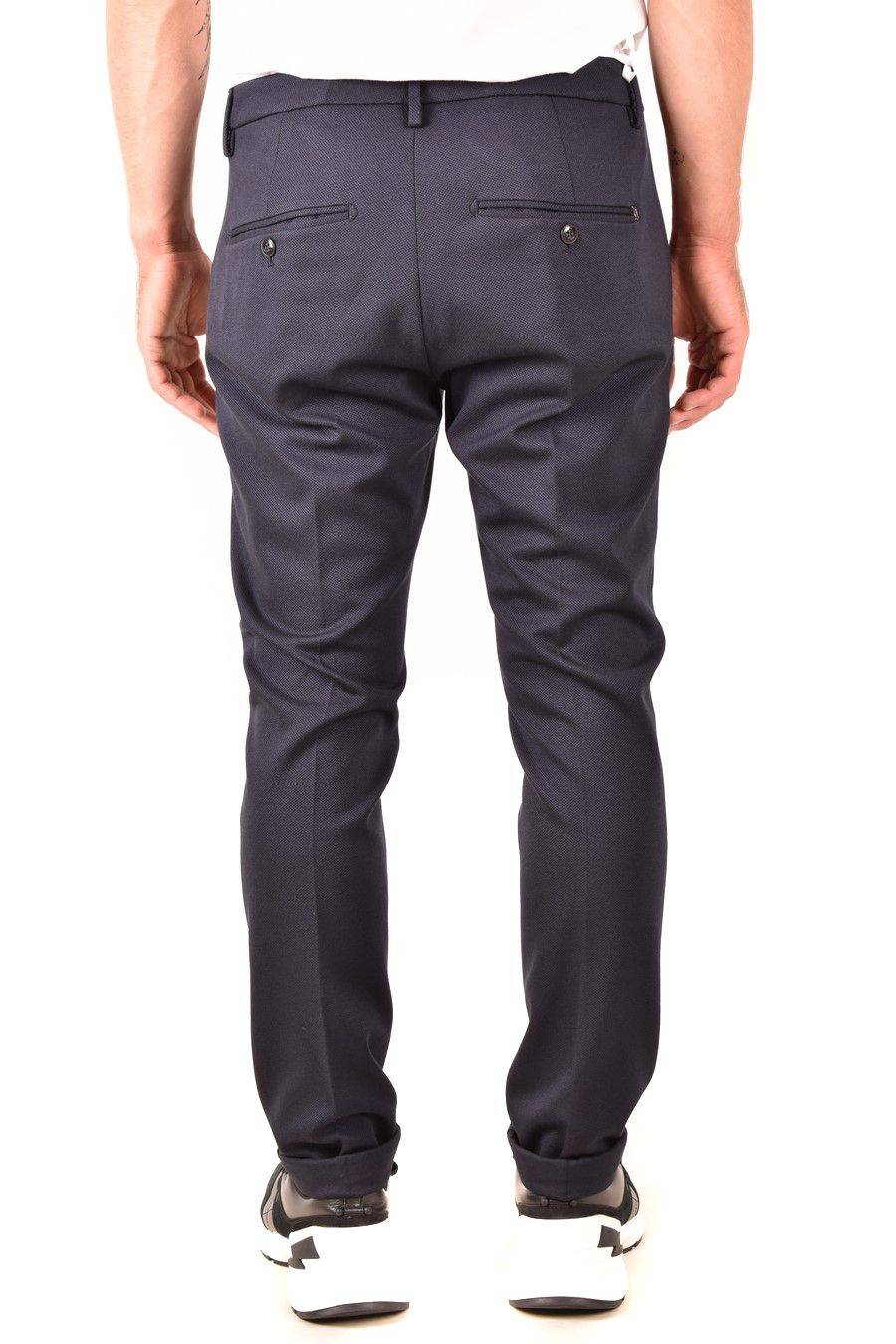 DONDUP  Pantaloni Uomo DONDUP Azzurro in Tessuto Elasticizzato Offerta Pasqua