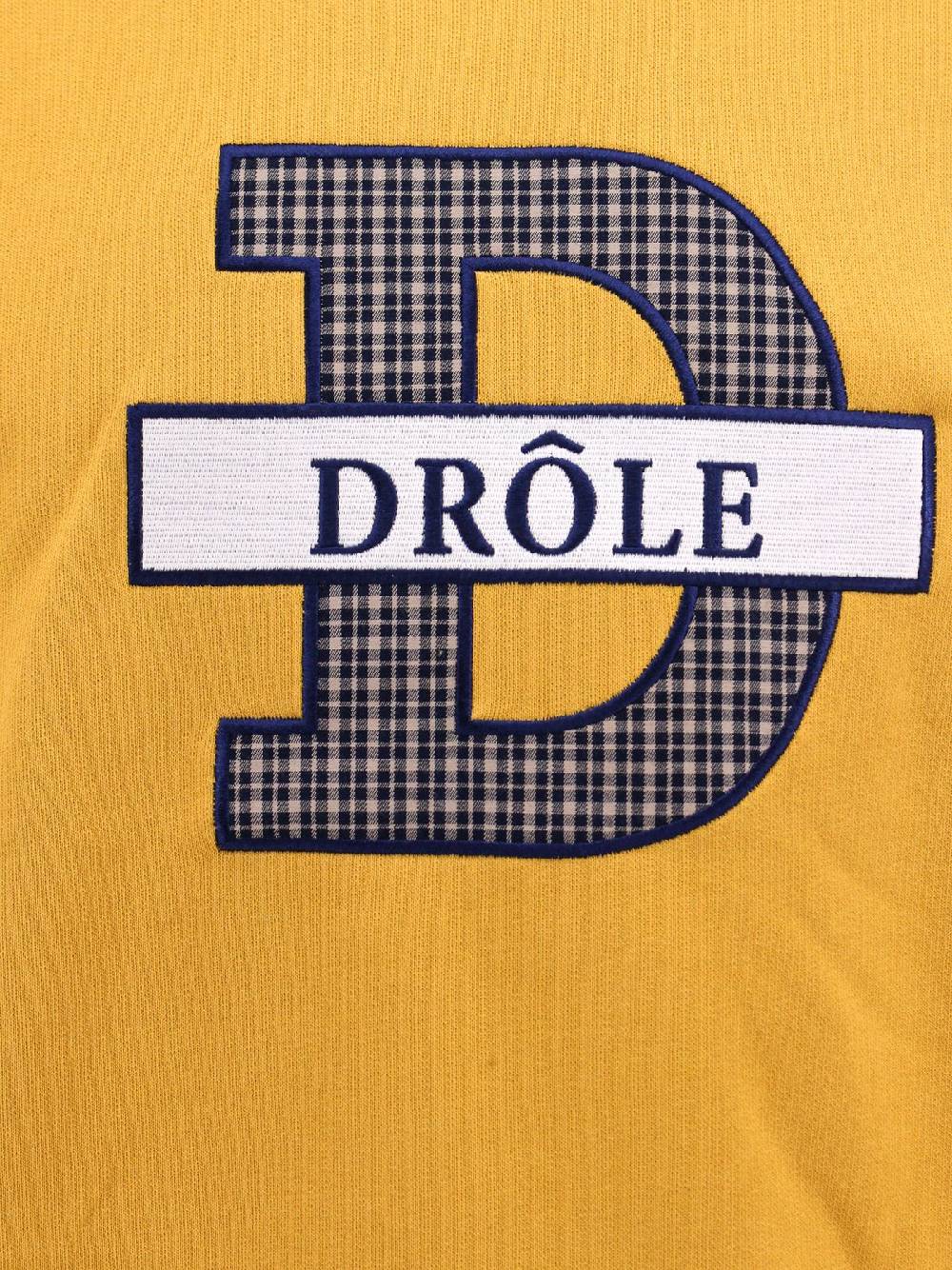 DRÔLE DE MONSIEUR  Felpa Gialla in Cotone con Monogramma DRÔLE DE MONSIEUR Offerta migliore