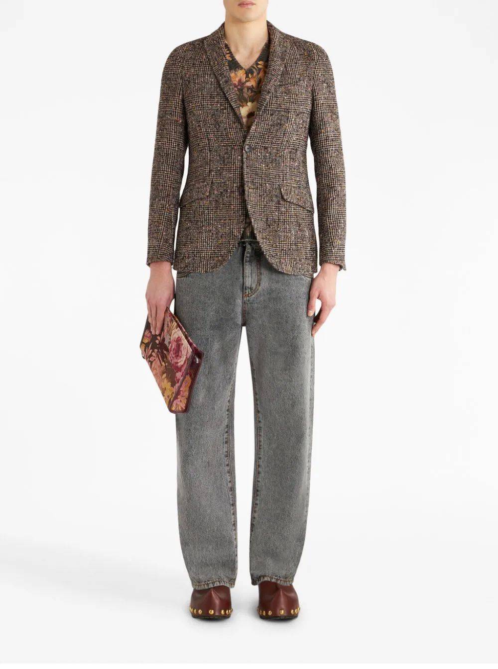 ETRO  Giacca da Uomo ETRO in Alpaca e Lana Marrone Grandi sconti