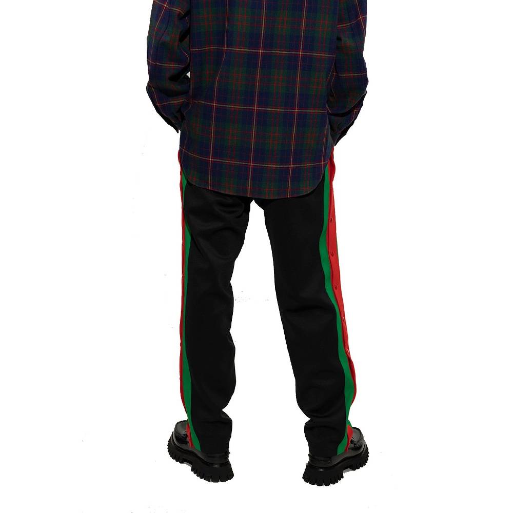 GUCCI  Pantaloni Sportivi GUCCI Neri in Neoprene con Righe per Uomo Bestseller
