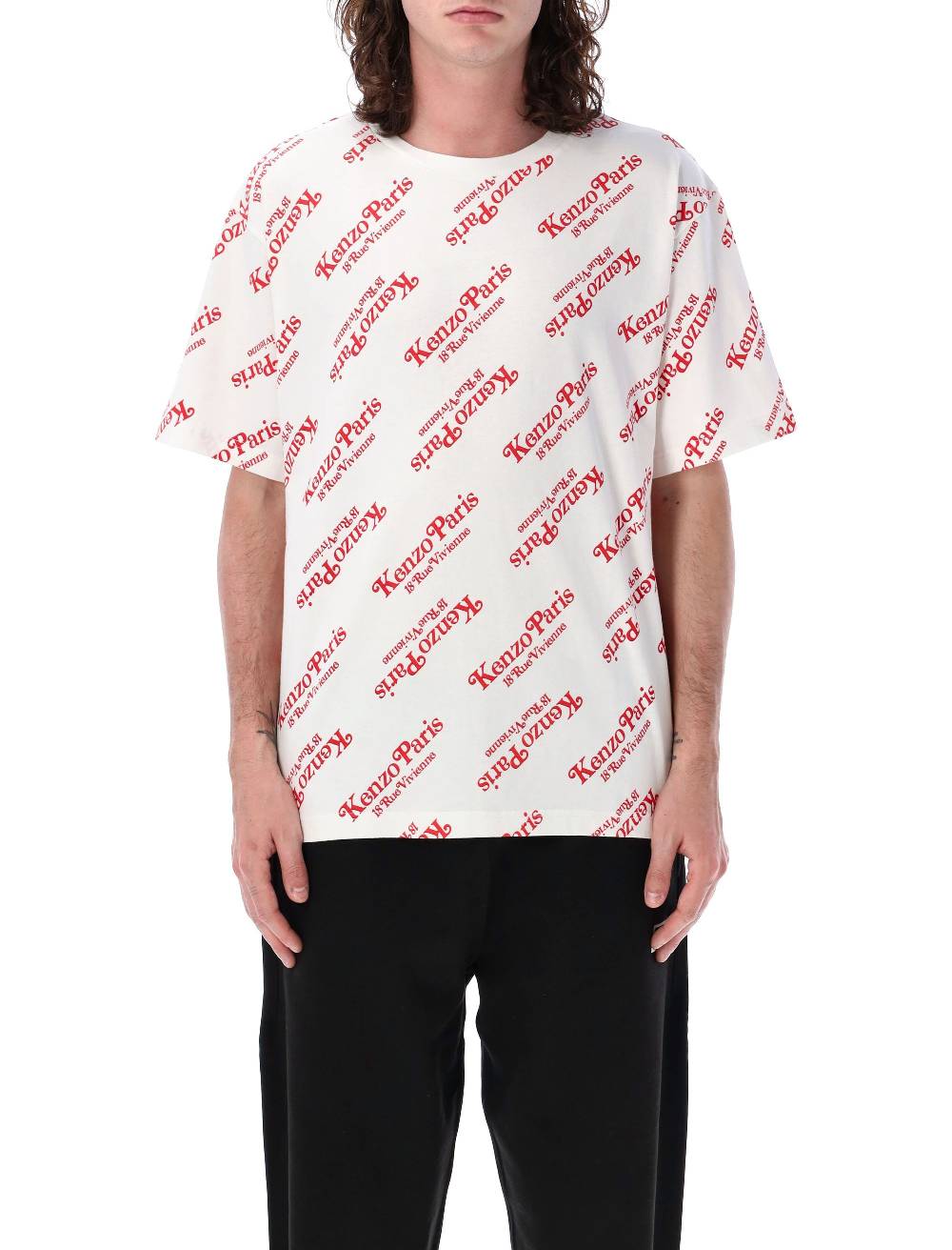 KENZO KIDS  T-Shirt Oversize Uomo KENZO x Verdy con Monogramma Bianco Super Saving Price