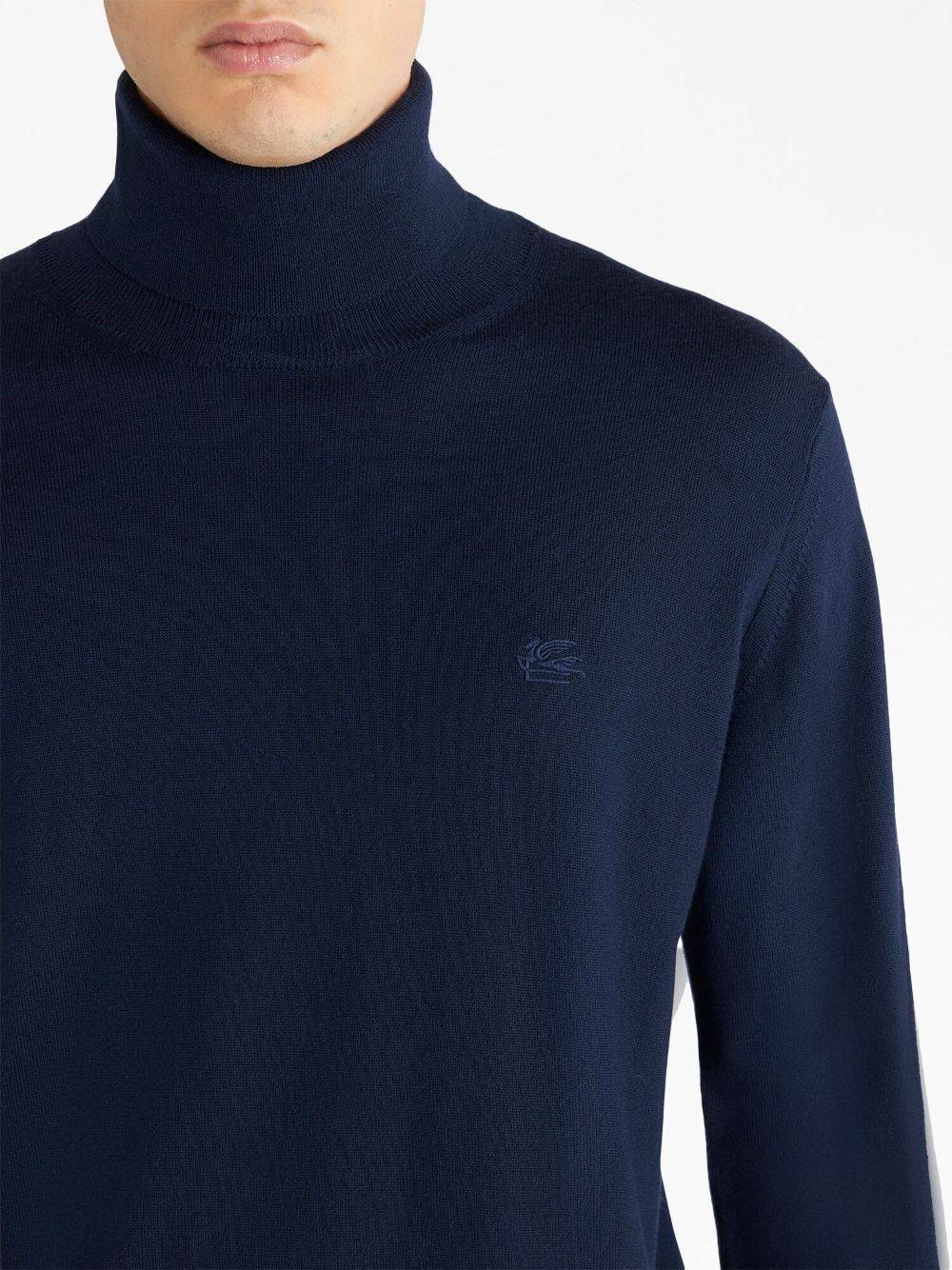 ETRO  Maglione Dolcevita Blu ETRO Uomo 100% Lana Vergine Offerta settimanale