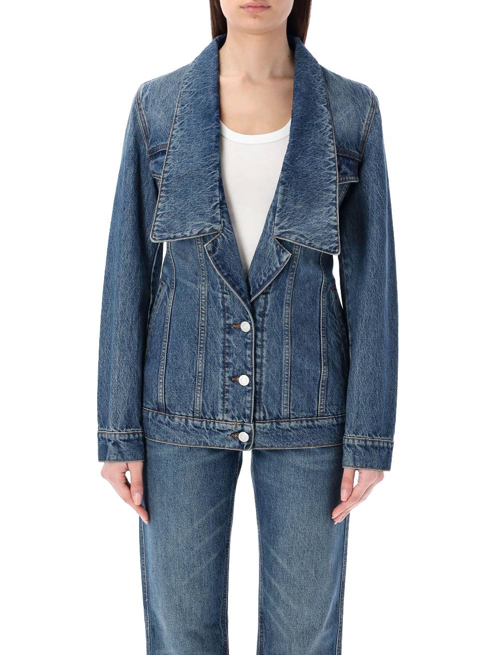 COPERNI  Giacca di Jeans Azzurra da Donna Sartoriale Coperni Ritorno libero
