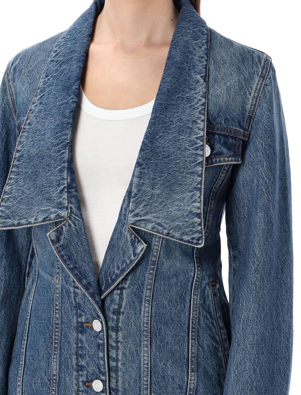 COPERNI  Giacca di Jeans Azzurra da Donna Sartoriale Coperni Ritorno libero