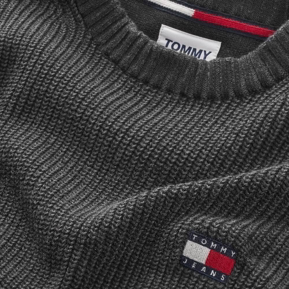 TOMMY JEANS  Felpa Uomo in Cotone Biologico Nera Tommy Jeans Ultimi due giorni
