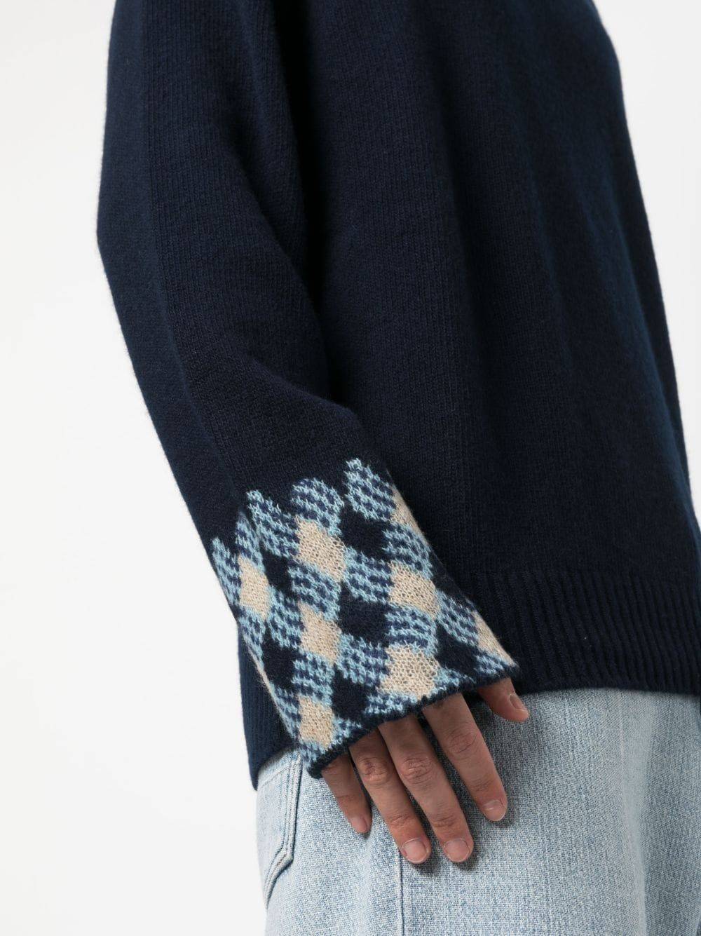 ETRO  Maglione ETRO Blu Uomo in Lana Vergine con Scollo a C Sostegno trimestrale