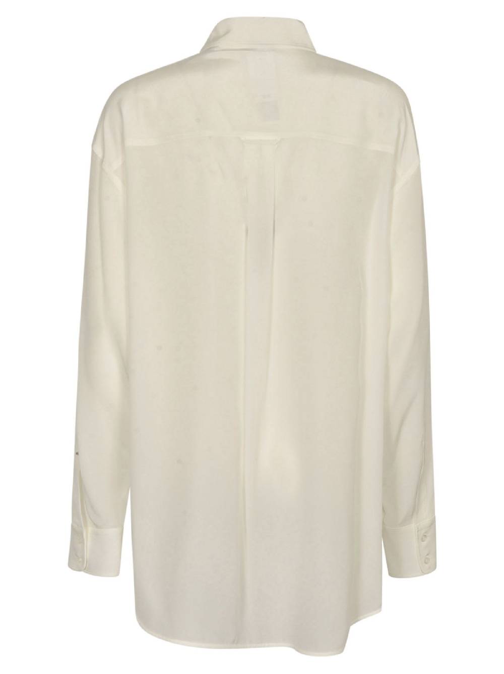 SPORTMAX  Camicia di Seta Bianca SPORTMAX da Donna con Dettaglio Cristallo sul Polso Officina
