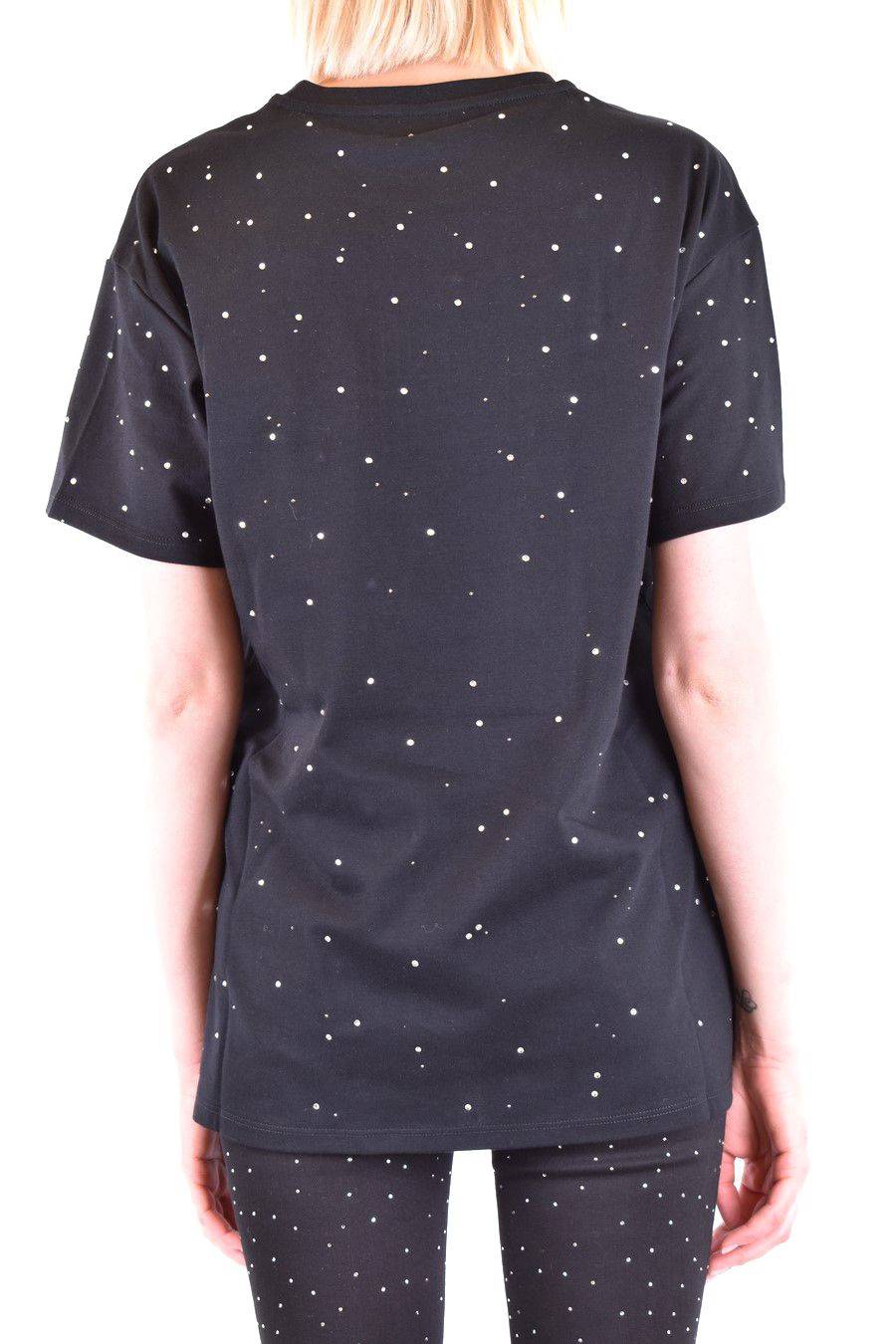 PHILIPP PLEIN  T-Shirt Nera in Cotone con Decorazioni in Vetro di Philipp Plein per Donna 50% di sconto per tempo limitato