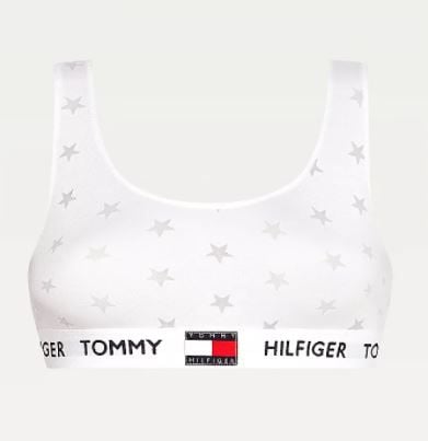 TOMMY JEANS  Reggiseno Bralette Bianco in Cotone Tommy Jeans - Intimo Donna In Linea