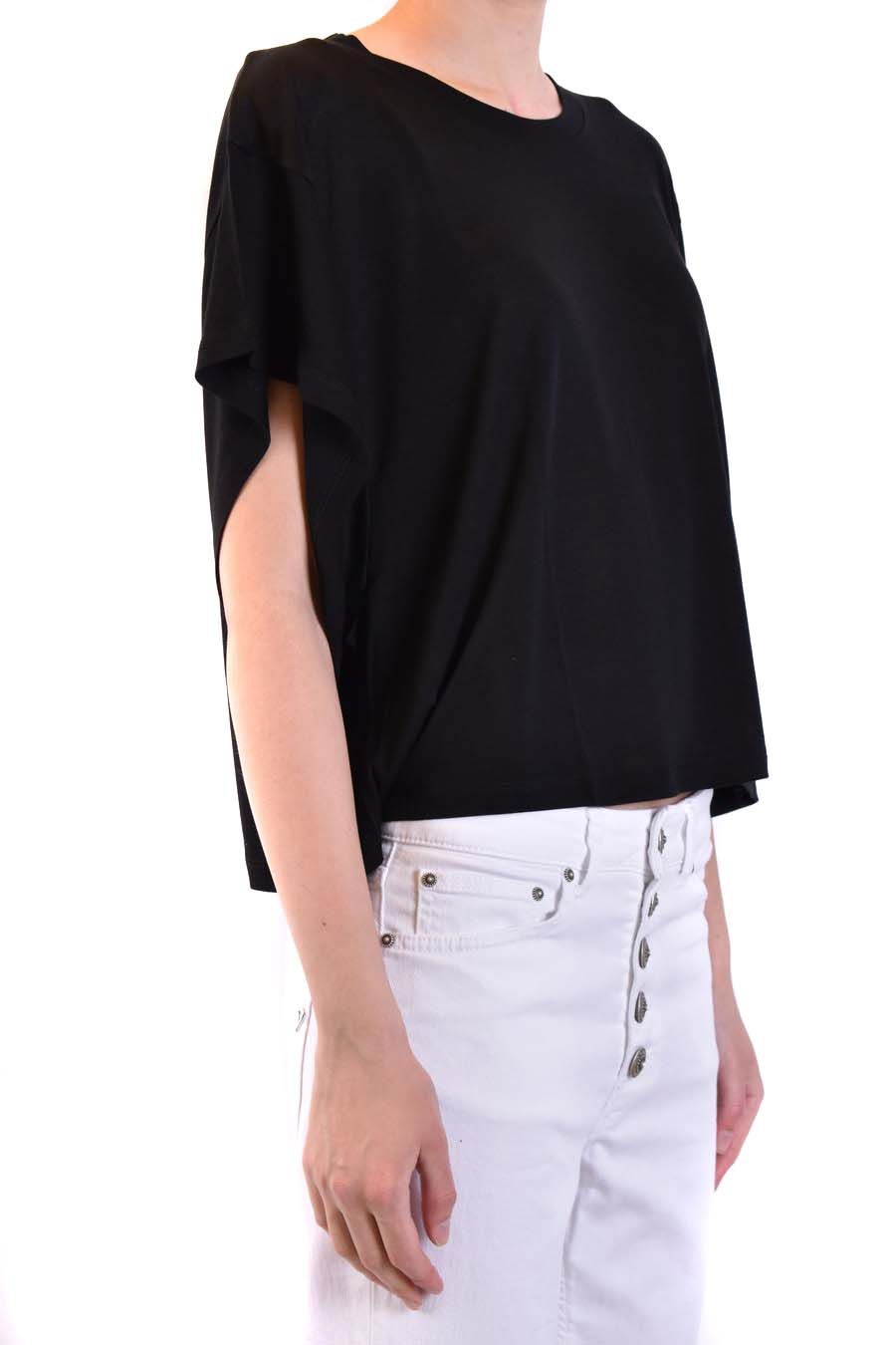 DONDUP  T-Shirt Donna in Cotone Nero DONDUP Nuovo