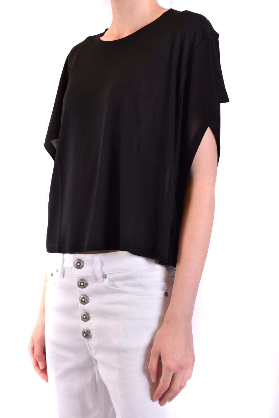 DONDUP  T-Shirt Donna in Cotone Nero DONDUP Nuovo