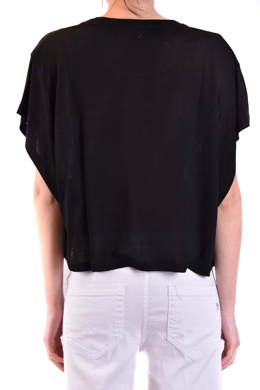 DONDUP  T-Shirt Donna in Cotone Nero DONDUP Nuovo