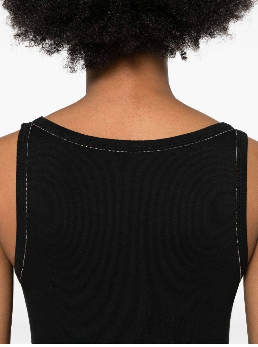 FABIANA FILIPPI  Maglia Nera Fabiana Filippi - Camicetta in Cotone Elasticizzato da Donna Qualità