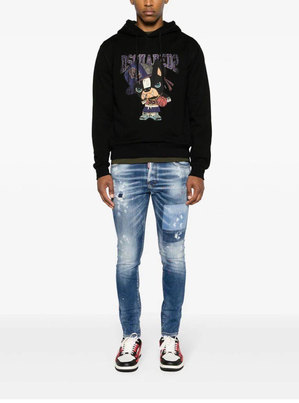 DSQUARED2  Pantaloni Uomo Cotone 5 Tasche Azzurro Chiaro DSQUARED2 Consegna Veloce