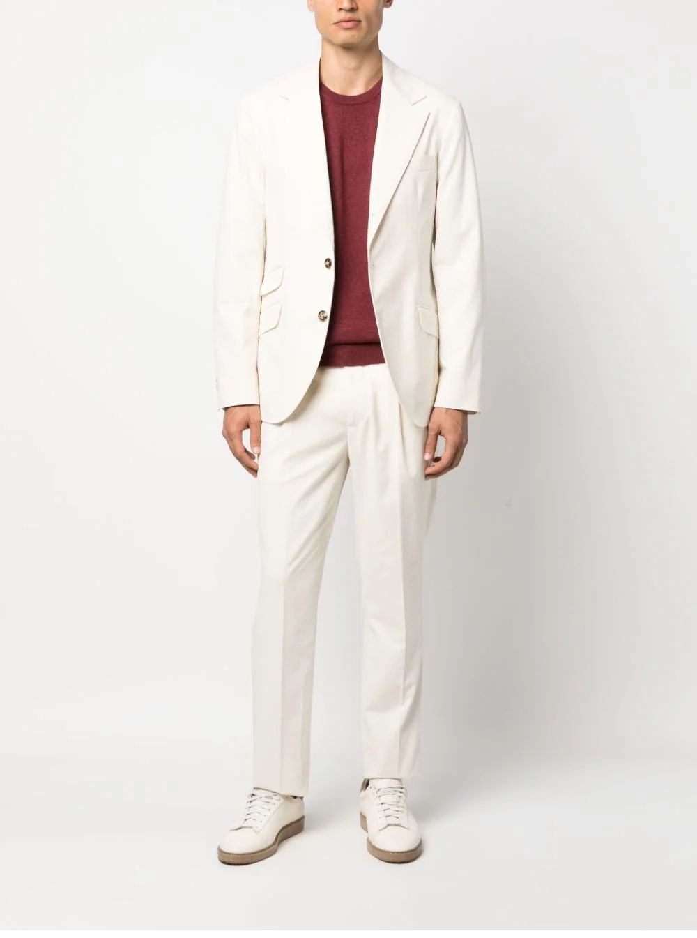 BRUNELLO CUCINELLI  Abito da Uomo Leisure Bianco BRUNELLO CUCINELLI - Mistocotone 95% Presa