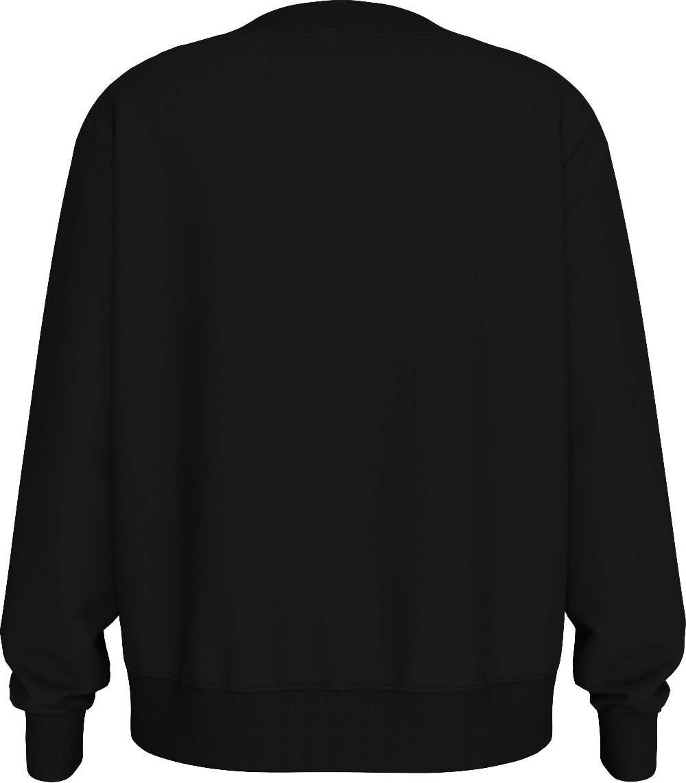 CALVIN KLEIN  Felpa da Donna Nera in Cotone Misto Calvin Klein Sconto