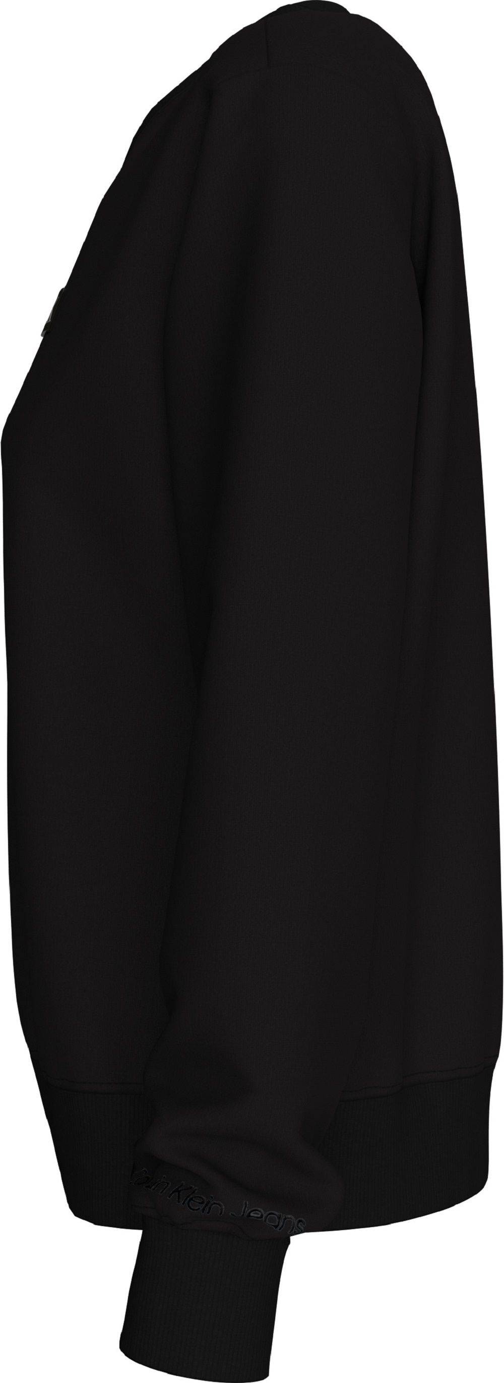 CALVIN KLEIN  Felpa da Donna Nera in Cotone Misto Calvin Klein Sconto